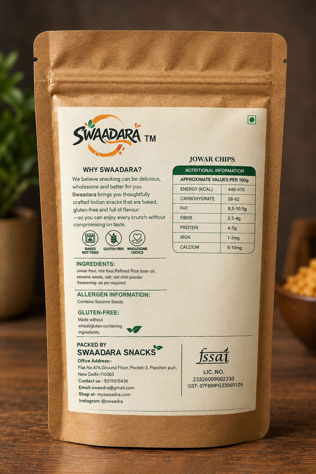 Swaadara's Jowar Chips