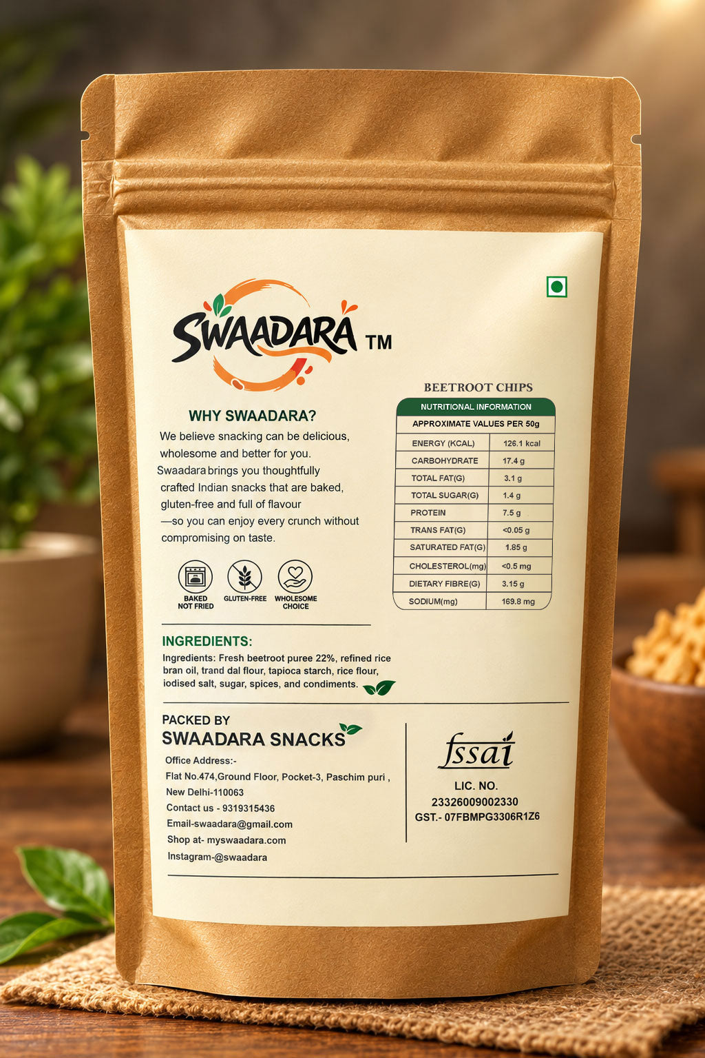 Swaadara's Beetroot Chips