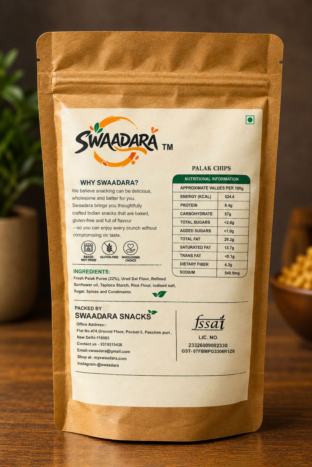 Swaadara’s Palak Chips