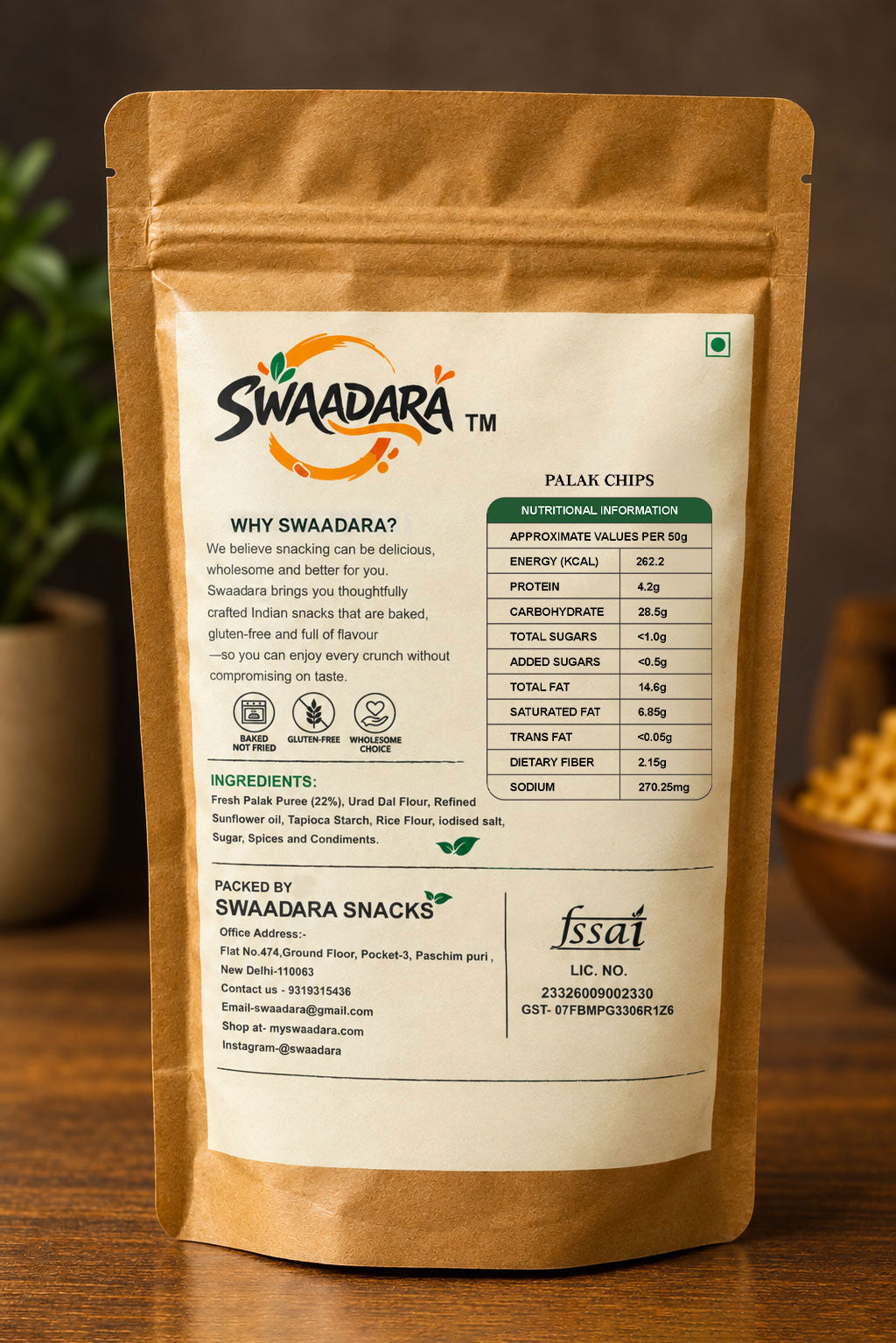 Swaadara’s Palak Chips