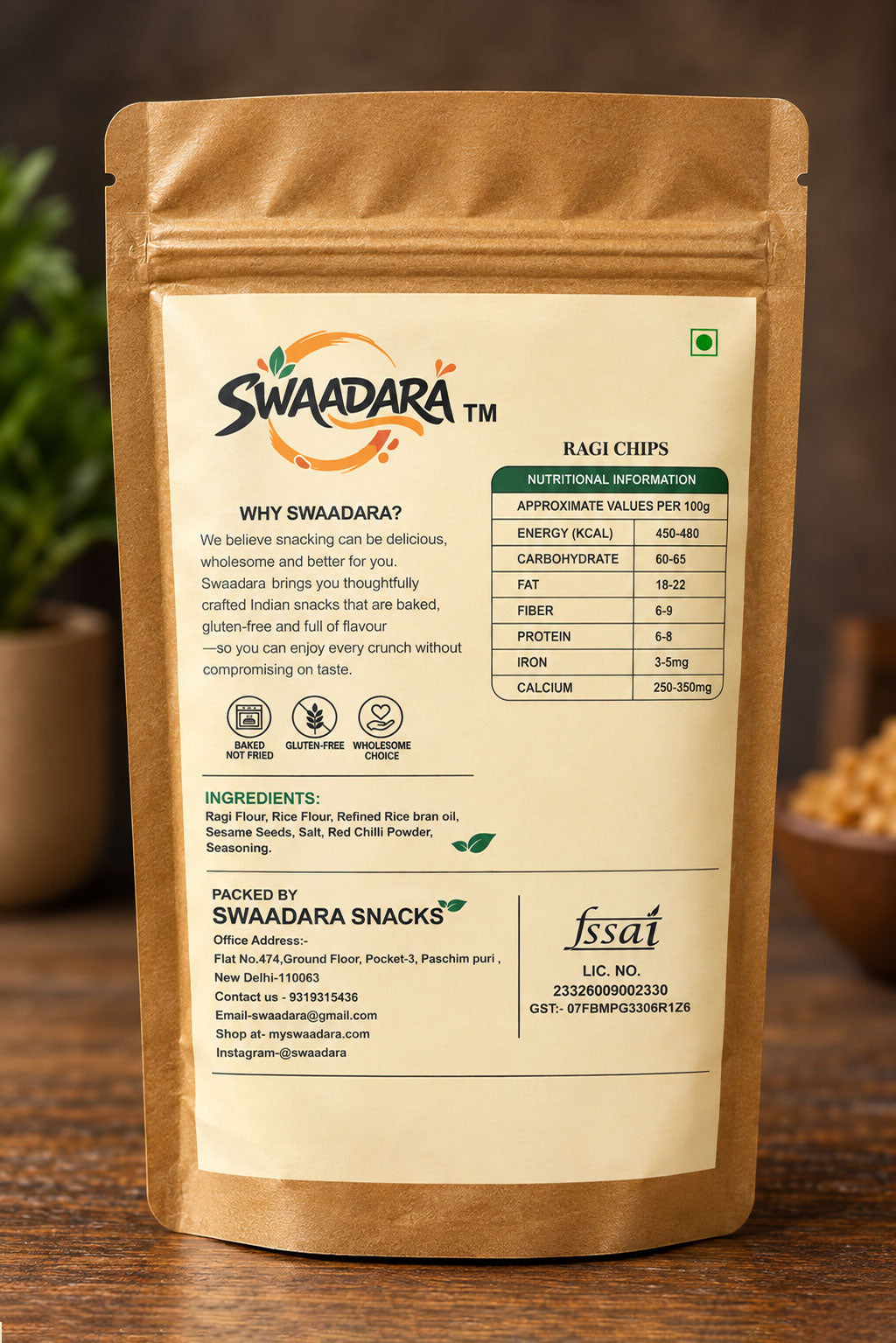 Swaadara's Ragi Chips