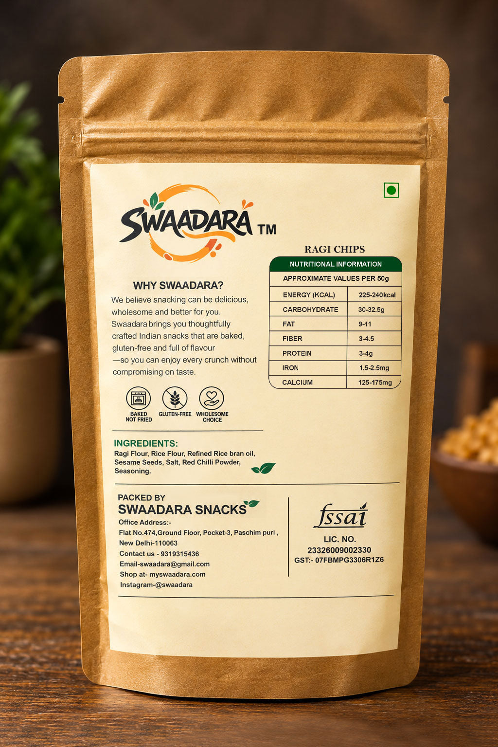 Swaadara's Ragi Chips